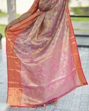 Load image into Gallery viewer, Admirable Function Wear Jacquard Zari Weaving Work Kanjivaram Silk Saree With Ephemeral Blouse Piece