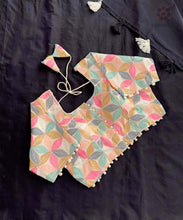 Load image into Gallery viewer, Attractive New Black Colour Chanderi Cotton Tussels Work Fancy Designer Wedding Wear Saree With Stitched Blouse