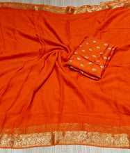 Load image into Gallery viewer, New Function Wear Viscose Georgette Jacquard Work Fancy Saree With Blouse Piece