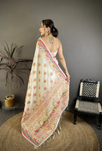 Load image into Gallery viewer, Elegant Wedding Wear Pure Soft Silk Printed Zari Weaving n Rich Pallu Designer Saree