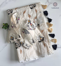 Load image into Gallery viewer, New Chanderi Cotton Heavy Embroidery n Tussels Work Fancy Designer Wedding Wear Saree With Stitched Blouse