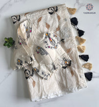 Load image into Gallery viewer, New Chanderi Cotton Heavy Embroidery n Tussels Work Fancy Designer Wedding Wear Saree With Stitched Blouse