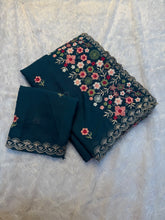 Load image into Gallery viewer, Marvellous Wedding Wear Soft Georgette Embroidery Work Fancy Desginer Saree With Blouse Piece