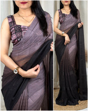 Load image into Gallery viewer, New Partywear Pedding Color Print n Tussles Work Fancy Designer Saree