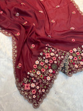 Load image into Gallery viewer, Marvellous Wedding Wear Soft Georgette Embroidery Work Fancy Desginer Saree With Blouse Piece
