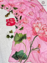 Load image into Gallery viewer, Latest Function Wear Multicolor Soft Chiffon Print Embroidery n Hand Work Fancy Designer Saree With Blouse