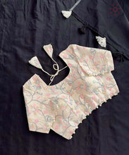 Load image into Gallery viewer, Attractive New Black Colour Chanderi Cotton Tussels Work Fancy Designer Wedding Wear Saree With Stitched Blouse