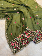 Load image into Gallery viewer, Marvellous Wedding Wear Soft Georgette Embroidery Work Fancy Desginer Saree With Blouse Piece