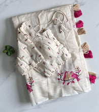 Load image into Gallery viewer, Latest Wedding Wear Chanderi Cotton Embroidery n Tussels Work Fancy Designer Saree With Stitched Blouse