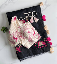 Load image into Gallery viewer, Latest Wedding Wear Chanderi Cotton Embroidery n Tussels Work Fancy Designer Saree With Stitched Blouse