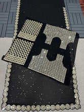 Load image into Gallery viewer, New Partywear Faux Georgette Sequence n Real Mirror Work Fancy Designer Saree With Blouse Piece