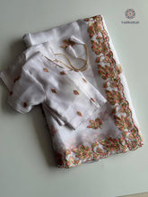 Load image into Gallery viewer, Latest Festive Wear Barbari Silk Embroidery n Cutwork Fancy Designer Saree With Unstitched Blouse Piece