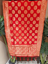 Load image into Gallery viewer, Royal Party Wear Red Banarasi Silk Fancy Designer Dupatta