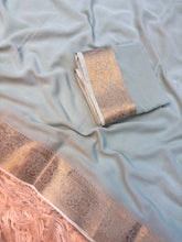 Load image into Gallery viewer, Blissful Function Wear Soft Chiffon Jacquard Weaving Border Fancy Designer Saree With Blouse Piece