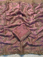 Load image into Gallery viewer, Marvellous Function Wear Silk Handwork Fancy Designer Saree With Elegant Blouse Piece