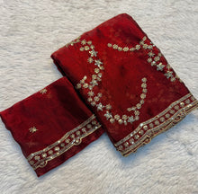 Load image into Gallery viewer, Marvellous Function Wear Silk Handwork Fancy Designer Saree With Elegant Blouse Piece