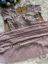 Load image into Gallery viewer, New Elegant Faux Georgette Heavy Sequence With Crush Plated Frill Work Fancy Designer Saree With Unstitched Blouse