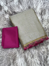 Load image into Gallery viewer, New Festive wear Tissue Silk Cut Work Lace Border Fancy Designer Saree With Blouse Piece