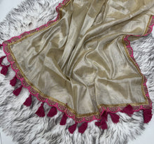 Load image into Gallery viewer, New Festive wear Tissue Silk Cut Work Lace Border Fancy Designer Saree With Blouse Piece