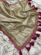 Load image into Gallery viewer, New Festive wear Tissue Silk Cut Work Lace Border Fancy Designer Saree With Blouse Piece