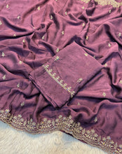 Load image into Gallery viewer, Admirable Festive Wear Crush Silk Embroidery n Sequence Work Designer Saree With Blouse Piece