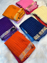 Load image into Gallery viewer, Ravishing Festive Wear Double Shaded Pure Viscose Jacquard Weaving Border Fancy Designer Saree