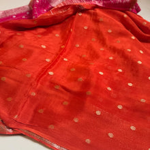 Load image into Gallery viewer, Delightful Festive Wear Double Shaded Chinnon Jacquard Weaving Border Fancy Designer Saree