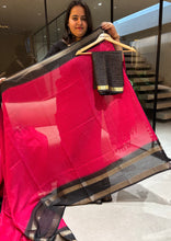 Load image into Gallery viewer, Effervescent Function Wear Pure Soft Dola Silk Chex Design Jacquard Border Fancy Designer Saree