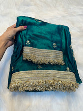 Load image into Gallery viewer, Gratifying Function Wear Satin Silk Embroidery n Sequence Work Saree With Elegant Blouse Piece