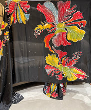 Load image into Gallery viewer, Magnetic Party Wear Pure Silk Mirror Work Designer Saree With Blouse Piece