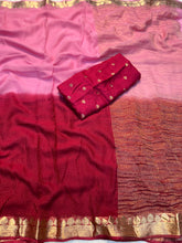 Load image into Gallery viewer, Groovy Festive Wear Pure Viscose Silk Jacquard Weaving Work Fancy Designer Saree With Blouse Piece