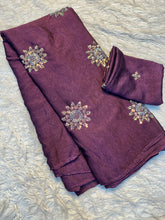 Load image into Gallery viewer, Adorning Festive Wear Silk Flower Handwork Butti Design Fancy Saree With Matching Blouse Piece