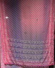 Load image into Gallery viewer, Splendorous Double Shaded Geogette Thread n Mirror Work Designer Saree For Wedding