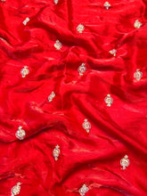 Load image into Gallery viewer, Charismatic Function Wear Silk Embroidery n Bids Work Fancy Designer Saree With Blouse Piece