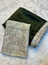 Load image into Gallery viewer, Divine Festive Wear Silk Embroidery n Bids Work Blouse Designer Saree For Occasion
