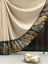 Load image into Gallery viewer, New Festive wear Handloom Tussar Silk Kalamkari Print With Tussle Work Fancy Designer Saree With Blouse