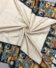 Load image into Gallery viewer, New Festive wear Handloom Tussar Silk Kalamkari Print With Tussle Work Fancy Designer Saree With Blouse