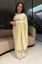 Load image into Gallery viewer, Adorning Party Wear Rangoli Silk Embriodery n Mirror Work Border Designer Saree With Unstitched Blouse