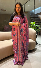 Load image into Gallery viewer, Desiring Festive Wear Silk Rich Pallu Thread n Mirror Work Designer Saree With Blouse Piece