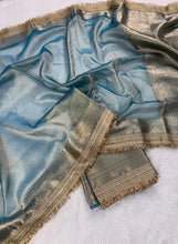 Load image into Gallery viewer, Glorious Party Wear Banarasi Tissue Silk Jacquard n Lace Work Fancy Designer Saree