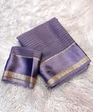 Load image into Gallery viewer, Charming Pure Viscose Georgette Fabric With Satin Border Work Saree With Blissful Blouse Piece