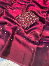 Load image into Gallery viewer, Divine Function Wear Silk Heavy Sequence Work Fancy Saree With Blissful Blouse Piece
