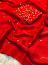 Load image into Gallery viewer, Divine Function Wear Silk Heavy Sequence Work Fancy Saree With Blissful Blouse Piece