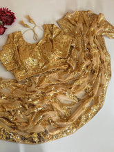 Load image into Gallery viewer, Heritage Festive Wear Net Heavy Embroidery Work Designer Saree With Unstitched Bouse Piece