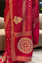 Load image into Gallery viewer, Mellifluous Party Wear Viscose Silk Embroidery n Gota Patti Work Fancy Saree With Blouse Piece