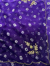 Load image into Gallery viewer, Heritage Festive Wear Georgette Embroidery n Hand Work Designer Saree With Blouse Piece