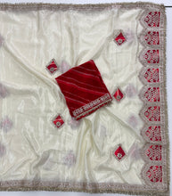 Load image into Gallery viewer, Graceful Function Wear Silk Leheriya Design Gota Patti Work Rich Pallu Fancy Saree With Blouse Piece