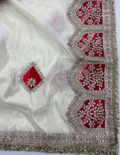 Load image into Gallery viewer, Graceful Function Wear Silk Leheriya Design Gota Patti Work Rich Pallu Fancy Saree With Blouse Piece