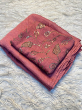 Load image into Gallery viewer, Alverina Festive Wear Rangoli Crush Silk Sequence Work Saree With Blissful Blouse Piece