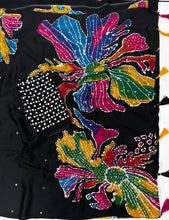 Load image into Gallery viewer, Blissful Party Wear Pure Silk Mirror Work Designer Saree With Blouse Piece